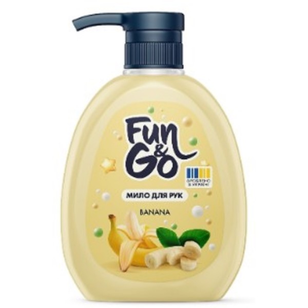 Фото - Рідке мило для рук Fun&Go 300мл Banana (4820204701789)